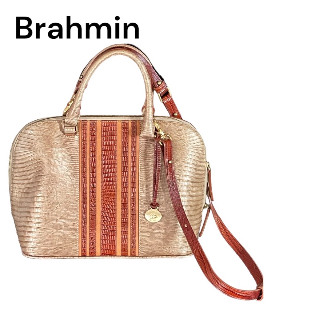 Brahmin Embossed Leather Handbag